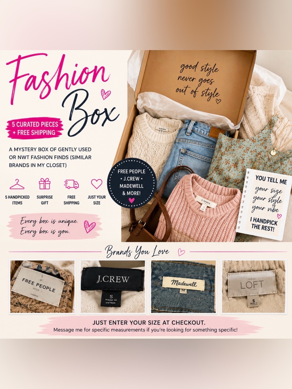 ✨ Curated Mystery Fashion Box | 5 Handpicked Pieces + FREE Shipping ✨